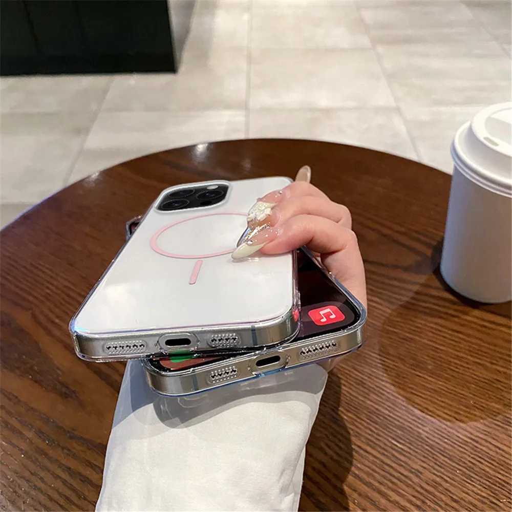 Luxury Transparent Wireless Charging Phone Case