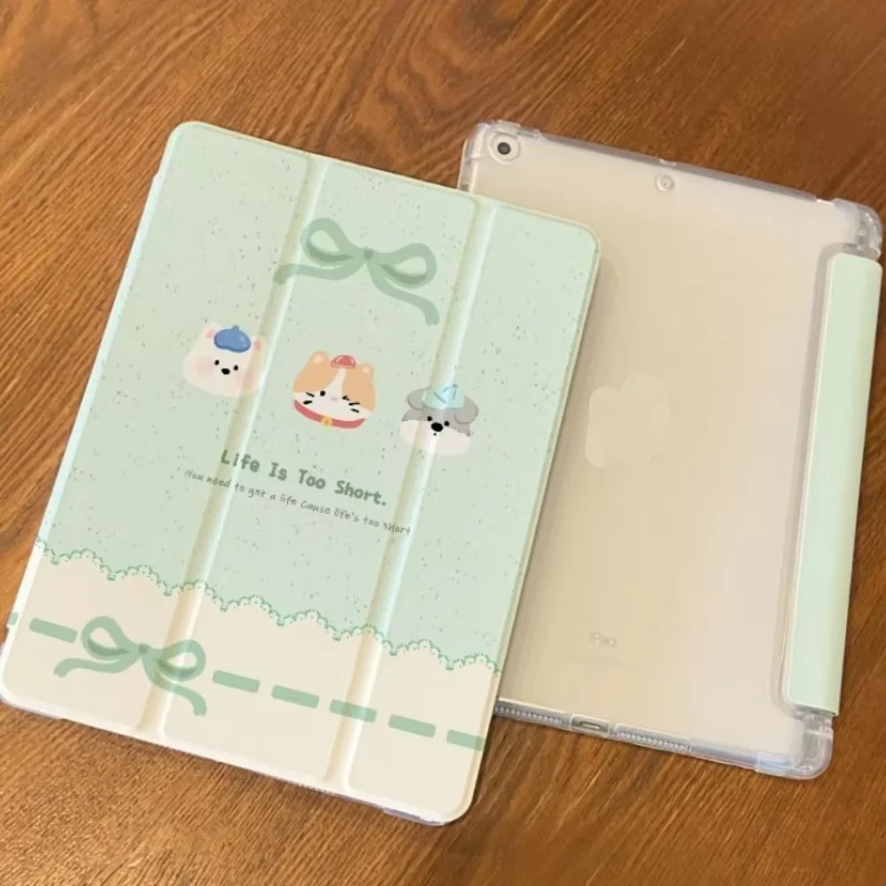 Cute Puppy Flip Smart Cover for Tablets - Enhanced Protection and Style