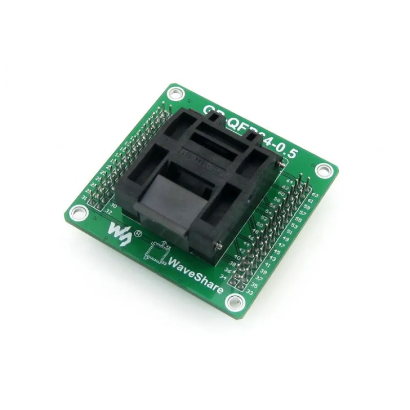

QFP64 PQFP64 TQFP64 LQFP64 GP-QFP64-0.5 IC Test Burn-in Socket Programming Adapter 0.5mm Picth