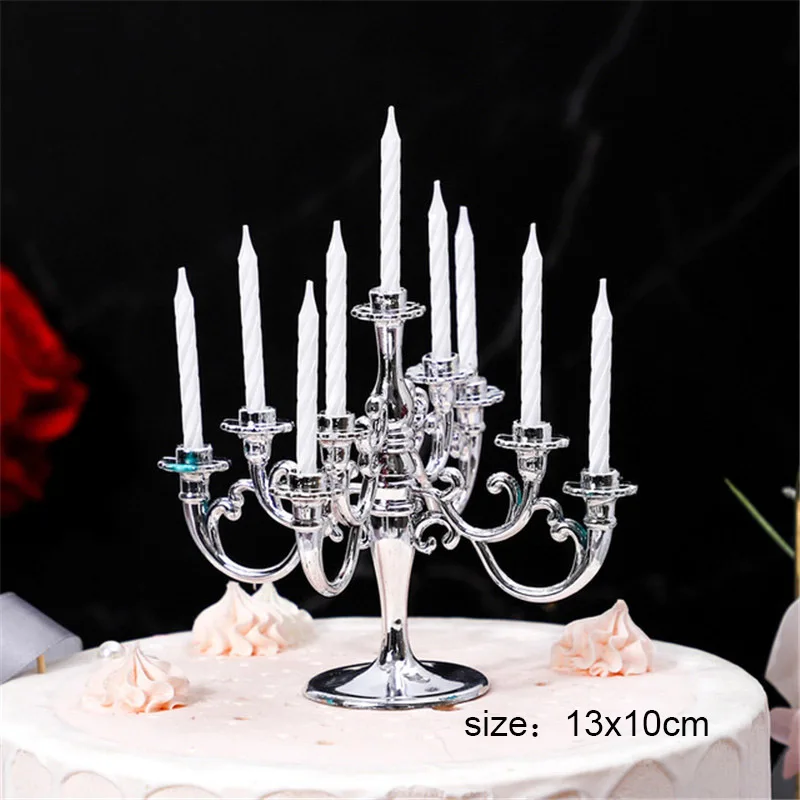 Bougeoir Rond 4 Bougies Tiges Pour Couronne De L`Avent Chandelier En Métal Or Decoration Table Porte-Bougie Decoration Table Pour Noël Mariage