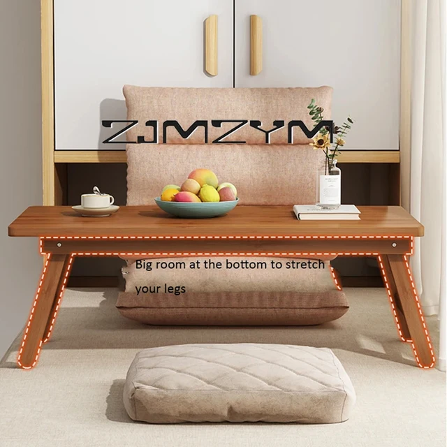 Foldable Small Coffee Table Tatami Window Low Table Rectangular Balcony Table Low Ground Desk Furnitrure 3