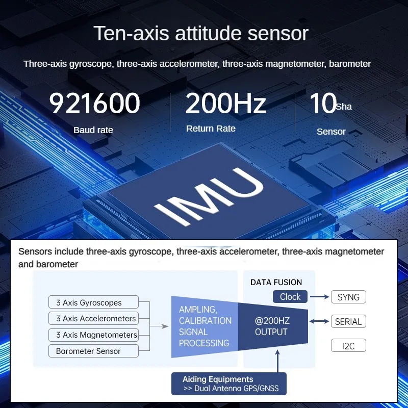 10축 IMU 관성 모듈 ROS 로봇공학 M USB 자력계 AHRS 자이로스코프 자세 센서 부품(라즈베리 파이 제트슨 STM32용)