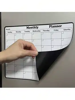 1pc dry erase magnetic refrigerator calendar, refrigerator stickers, monthly plan, weekly schedule, to-do list 1