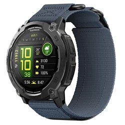 Double Loop Buckle Nylon Strap - Braided Watch Band with 22mm Premium Design - 22mm Lug Width (Gray Blue)