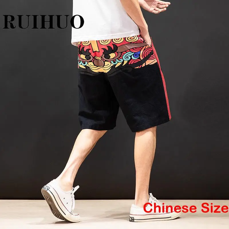 

Print Knee Length Men's Shorts for Men Free Shipping Mens Short Korean Streetwear Sportswear Man Clothes 5XL 2023 Summer