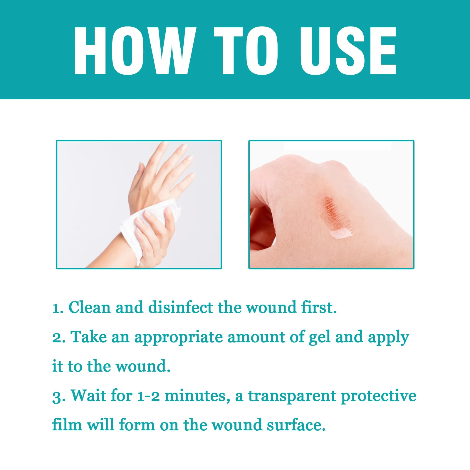 10ml Wound Relief Gel, Liquid Wound Suture Gel, isolates and keeps dry, eliminates bacteria, helps wound healing Hot products