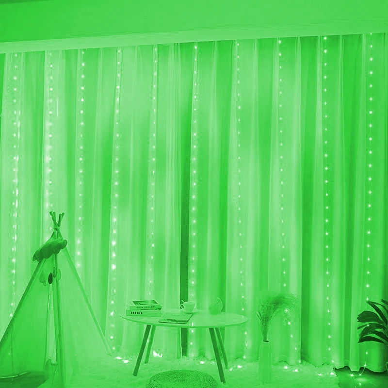 thumbnail image 1 of USB Curtain LED Light String Christmas Fairy Garland Lamp New Year 2025 Home Bedroom Xmas Party Decoration Noel Navidad Pendant, 1 of 5