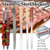 Stainless Steel Kebab Skewers 55cm/50cm/44cm/40cm Skewers Shish Kebab Turkish Persian Koubideh Iranian Mediterranean Brazilian