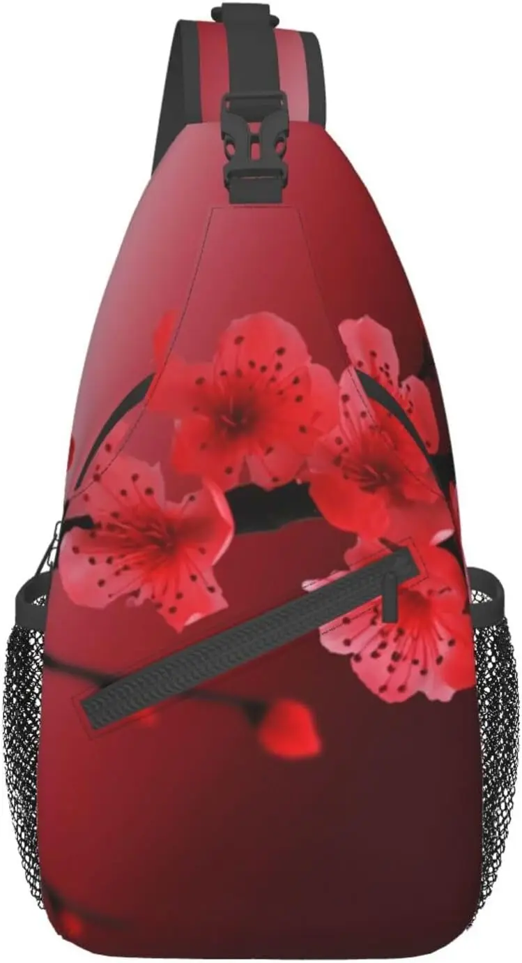 Cherry Blossom Sling Backpack - Stylish Crossbody Daypack
