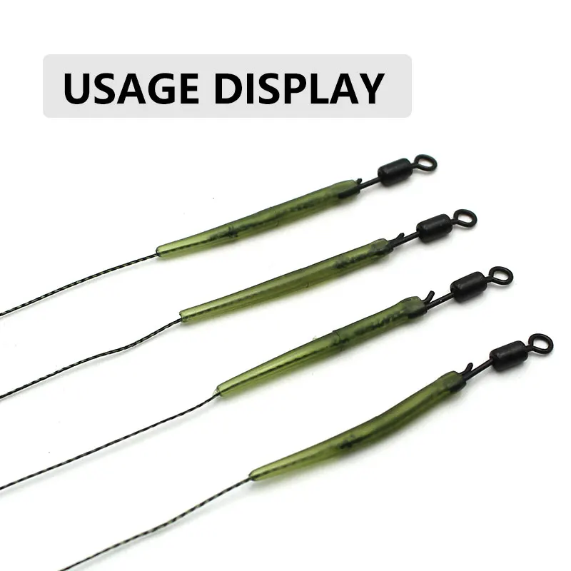 20 Stück Karpfenangeln Zubehör Schnellwechsel-Hooklinks Swivel Snap UK8 # / UK11 # Für Karpfenangeln Hair Rigs Connector Tackle – Detail 5