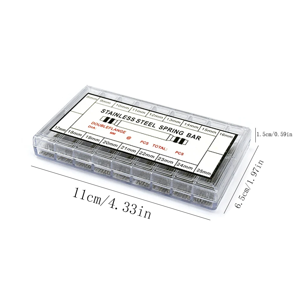 Deluxe Stainless Steel Watch Repair Spring Bar Kit - Premium Seamless Bars with Durable Storage Case