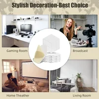 แผงอะคูสติกแบบมีกาวในตัว 12 แพ็ค แผงดูดซับเสียงรูปหกเหลี่ยม แผงกันเสียงเพื่อดูดซับเสียง โฟมกันเสียง สีเทา 2