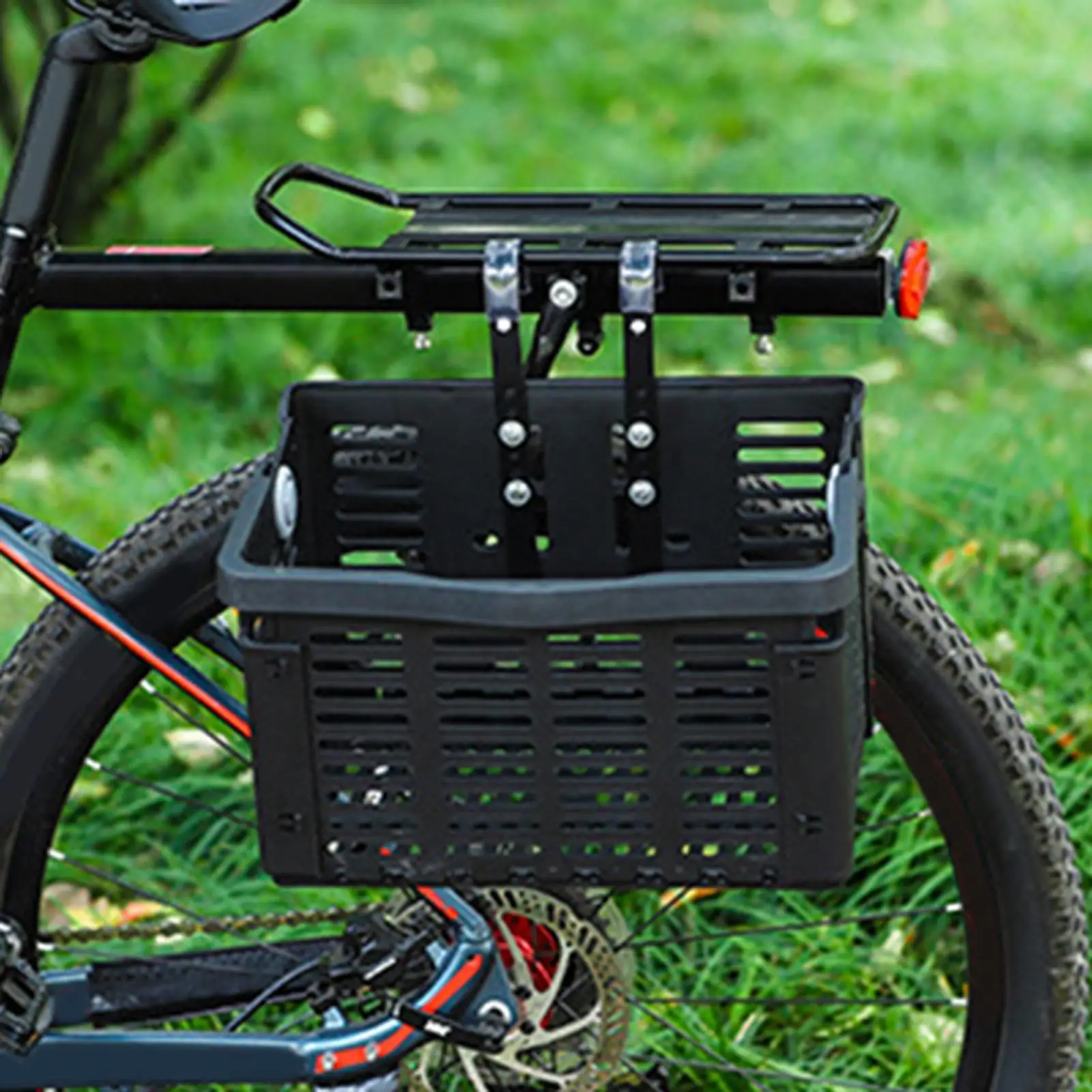Panier De Vélo Avant Pliable En Métal Noir - Charge Jusqu'à 15kg, Super Pratique Pour Tes Courses !