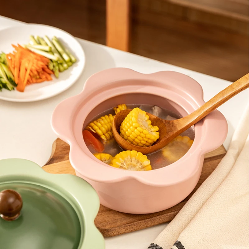 

Casserole Soup Pot Gas Stove High Temperature Cute Pan Ceramic Soup Pot Hot Pot Cooking Pan Kitchen ollas de cocina Cookware