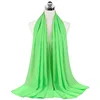 Femmes musulmanes en mousseline de soie Hijab châles écharpe Modal coton Jersey Hijabs plaine douce pour femme musulman Voile bandeau 70*180 cm islamique