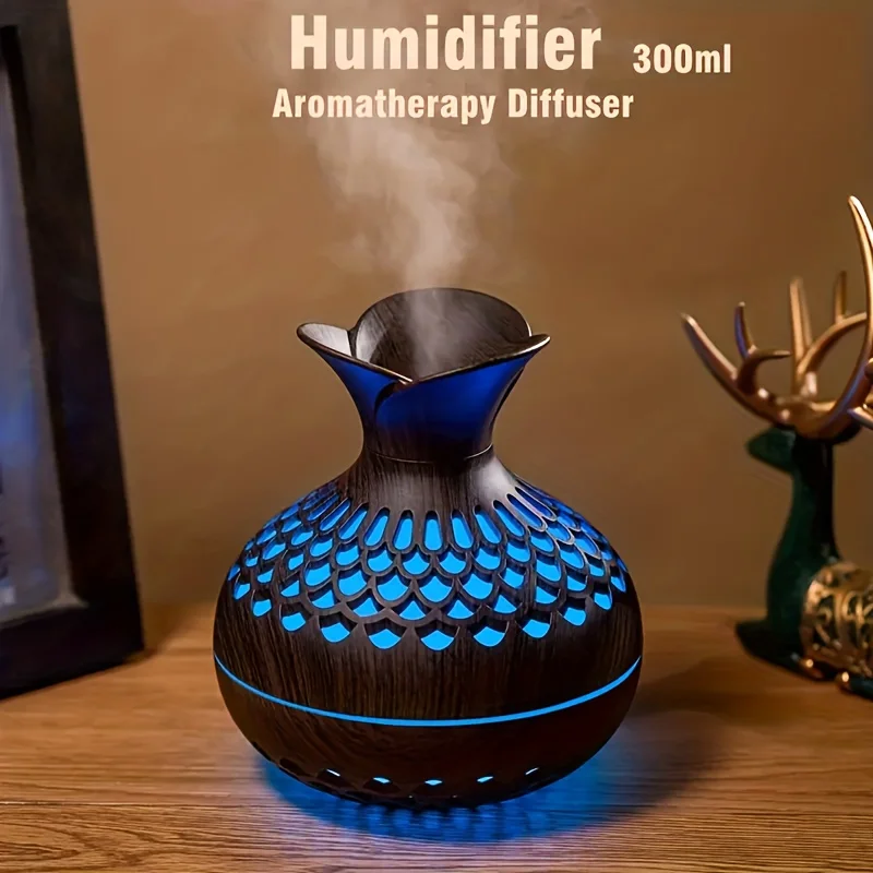 Umidificador Cool Mist com Luz Colorida, Difusor