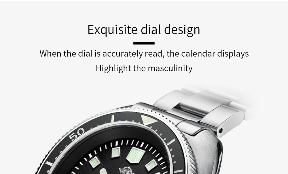 ADDIVESDIVE Hot Selling Automatic Watch Luminous Casual Men's Watches Steel Sapphire Wristwatch Stainless steel diver's watch