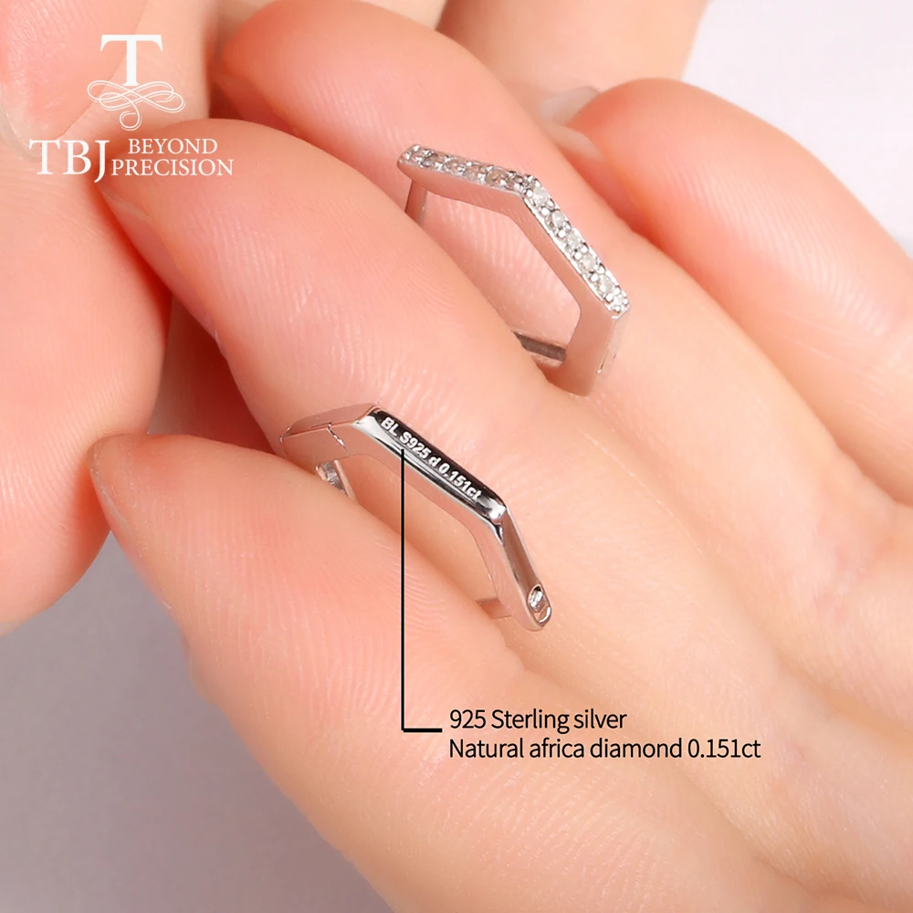 Fashion design 925 silver with diamond earrings women light luxury elegant fine jewelry - 4