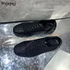 Stylish Rivet Round Toe Men's Lace Up Shoes Spring Autumn Comfortable Flat Heel Breathable Male Black Casual Single Shoes 3