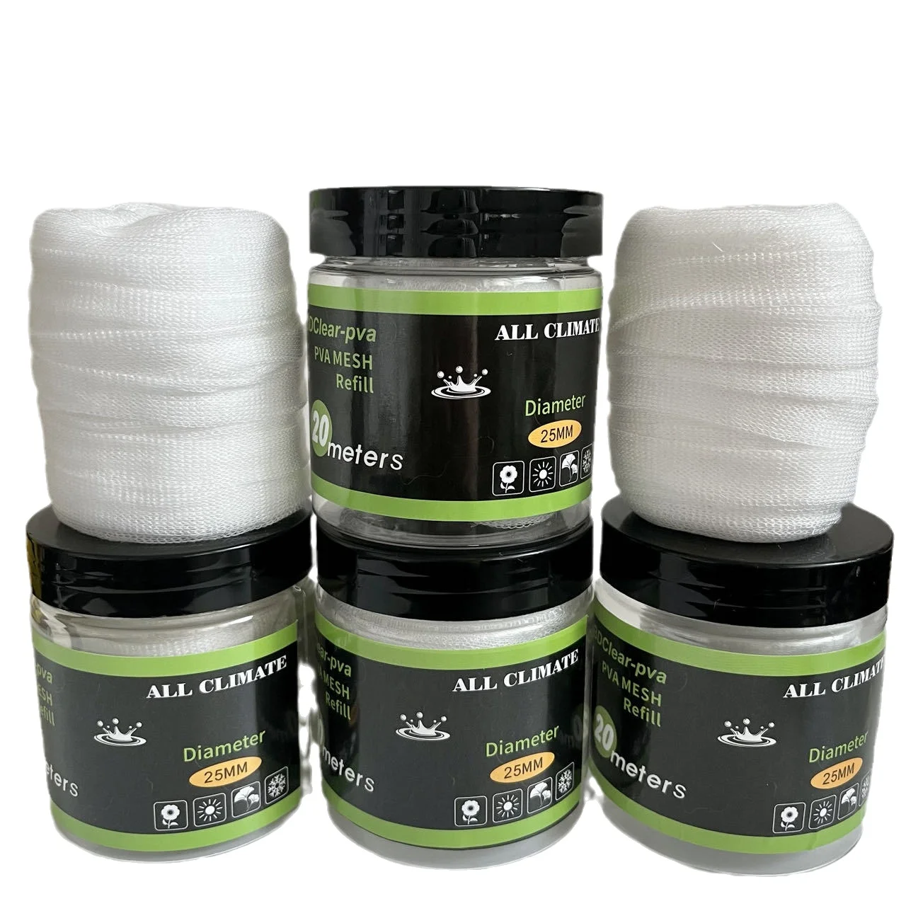 Fishing Accessories 20M All Climate Soluble PVA Mesh Refill Carp Fishing Feeder Lures Rig Hook Bait Wrap Bags