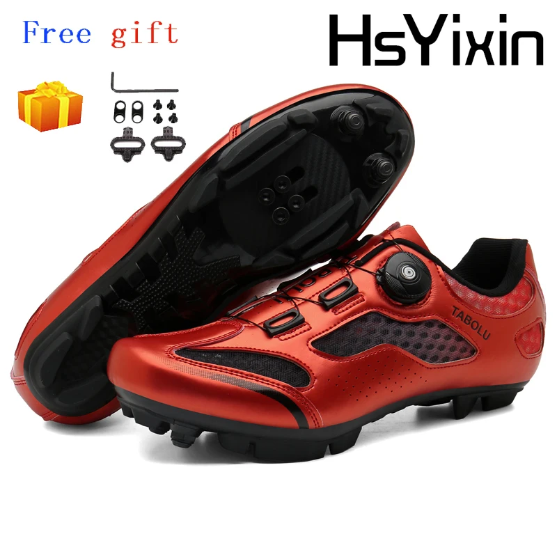 Men Mountain Bike Unisex Shoes Self-locking Road MTB Shoes Breathable Ultra-light Professional Cycling Sneakers 39-46 Bicycle cycling shoes