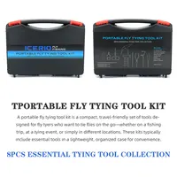 Hardened Steel C-Clamp Vise Fly Tying Tool Kit 8pc/Set 6