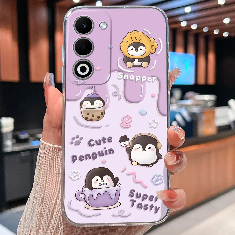 Lovely Animal Cartoon Soft TPU Transparent Silicone Bumper Phone Case