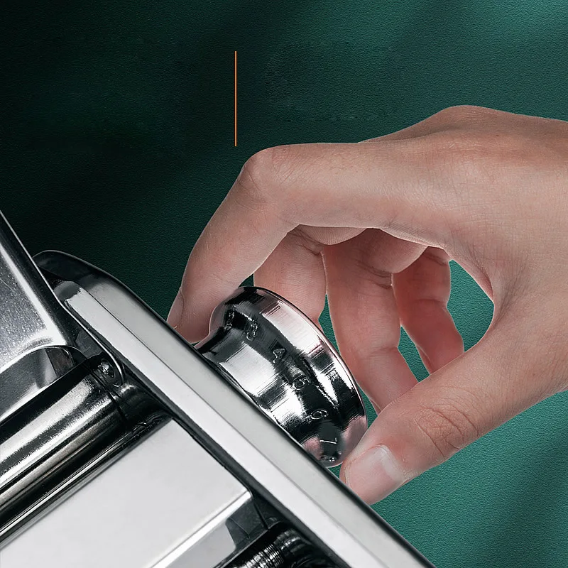 Manual Stainless Steel Linguine Pasta Maker Home Spaghetti Press Machine Cutter Dough Sheeter Ravioli Dumpling Noodle Shell Tool