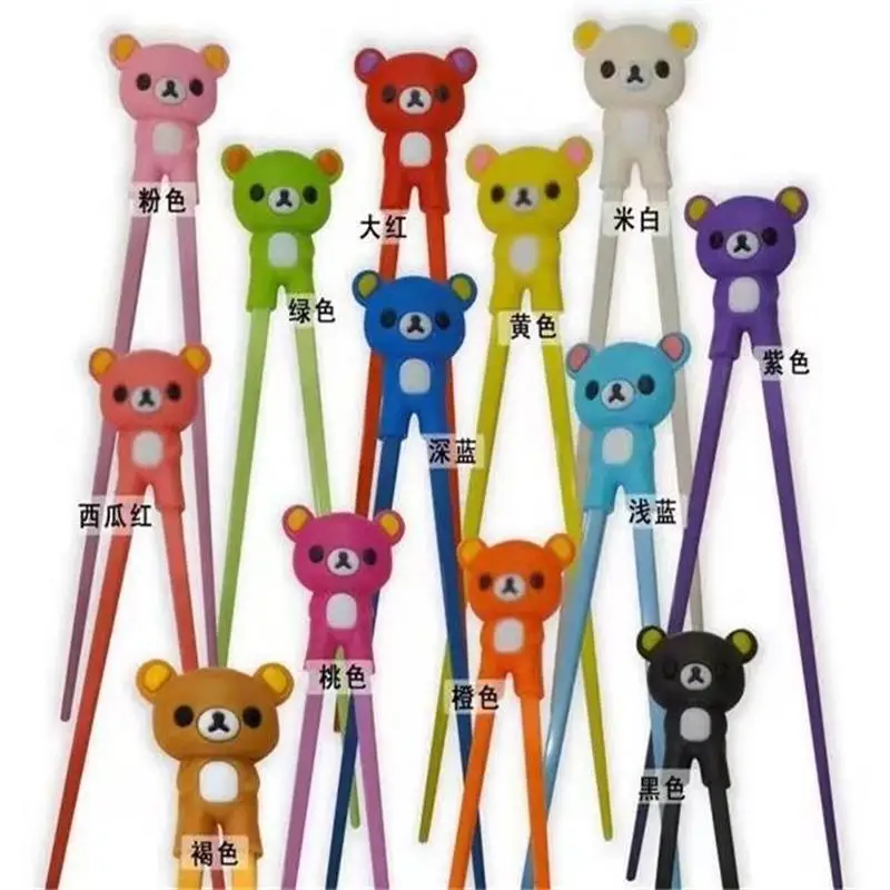

Cartoon Chopsticks for Kids, Silicone Chopsticks, Mixed Colors, Children Gift, Study Exercise, 100 Pair