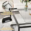 Glass Coffee Table Modern Center Table,Minimalist Coffee Table Sofa Side Tea Table for Living Room,Tempered Glass-top 4