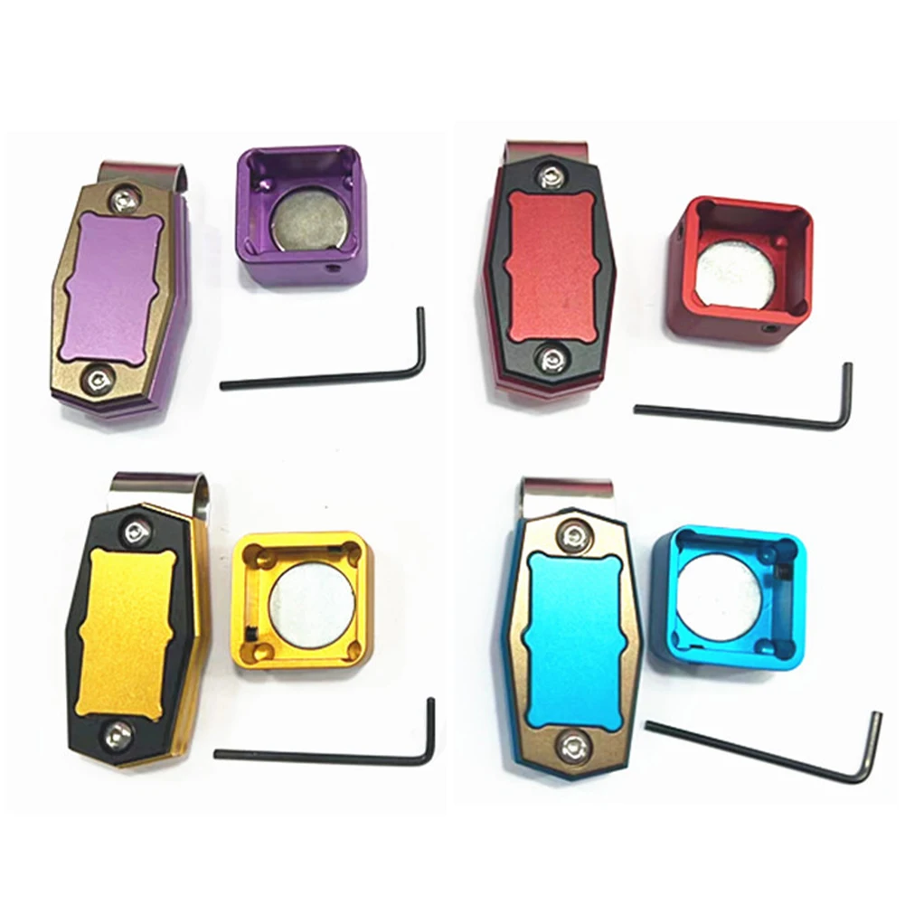 Billiard Magnetic Chalk Holder with Belt Clip Portable Chalk Case Mini with Wrench Pool Cue Snooker Accessories Practical Tool