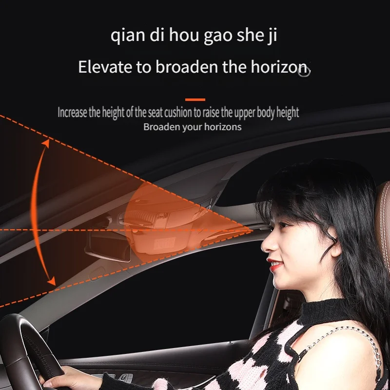 Car Seat Cushion Adult Booster Seat Cushion Pad Short People Driver Seat Booster Ergonomic Sloping Seat Cushion For auto