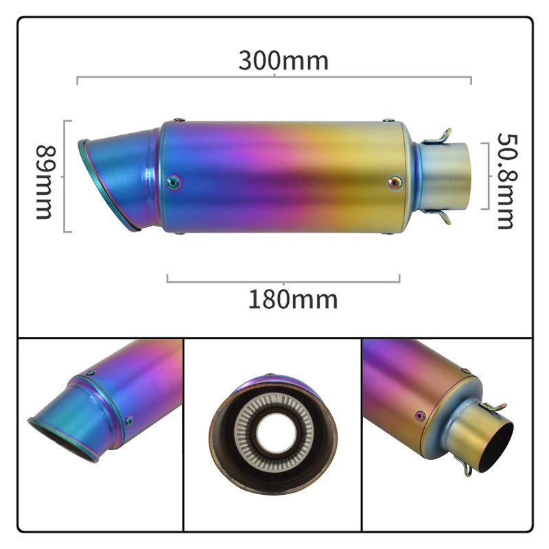 Motorcycle Exhaust For Ninja ZX4R ZX6R F900XR DUKE 390 790 CB500 - Image 2