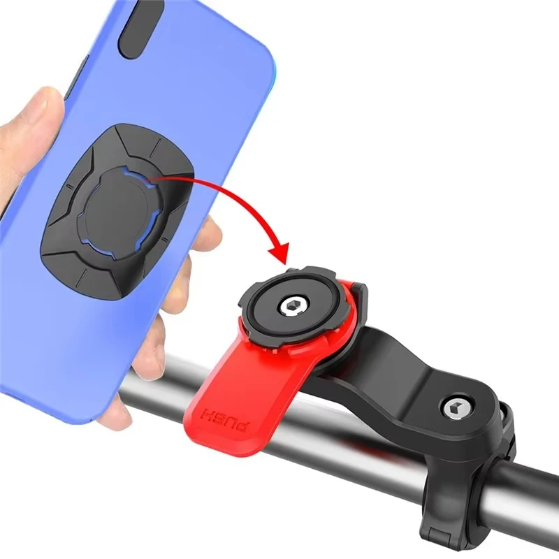 Bike Phone Holder, Motorcycle Mount - Motorcycle Phone Holder, Handlebar Cell Phone Clamp, E-Bike Scooter Phone Clip