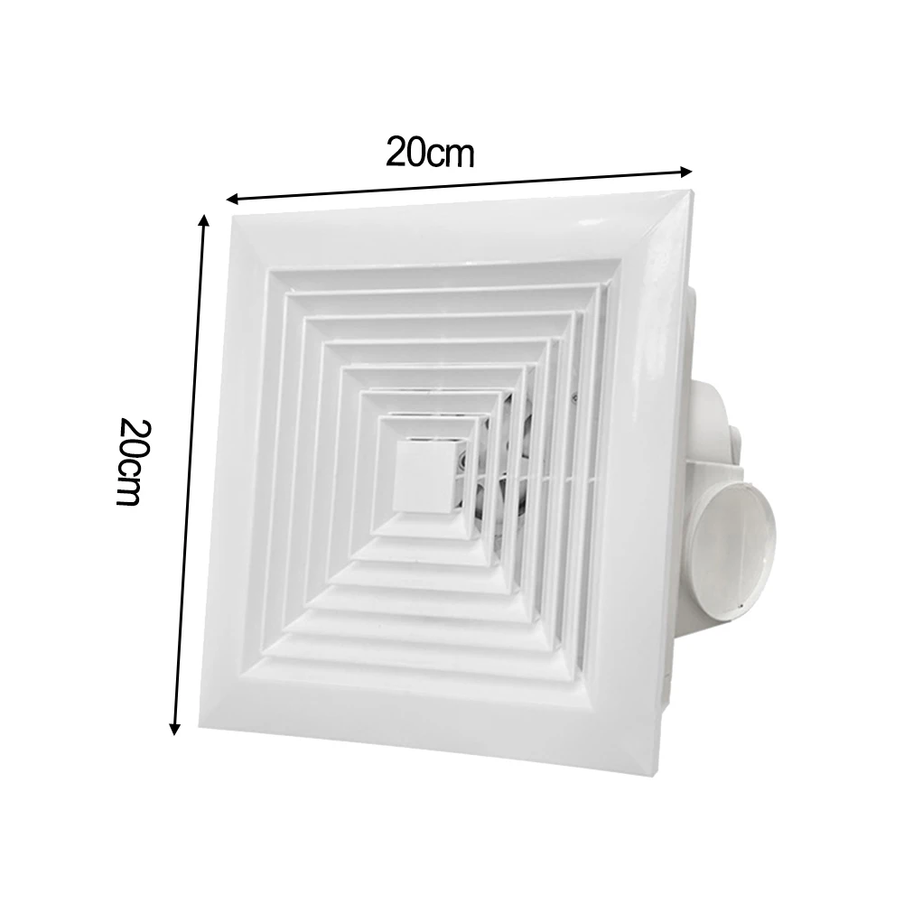 

Ventilation Fan Ceiling Wall-Mount Exhaust Fan Household Bathroom Kitchen Square Exhaust Fan Indoor Air Ventilation White