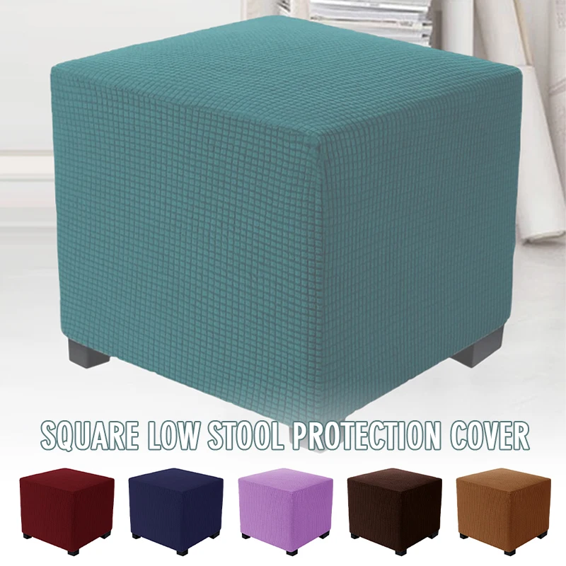 

Protect Your Footstool with All-Inclusive Square Stretch Cover - 360 Degree Protection Against Dust and Scratches