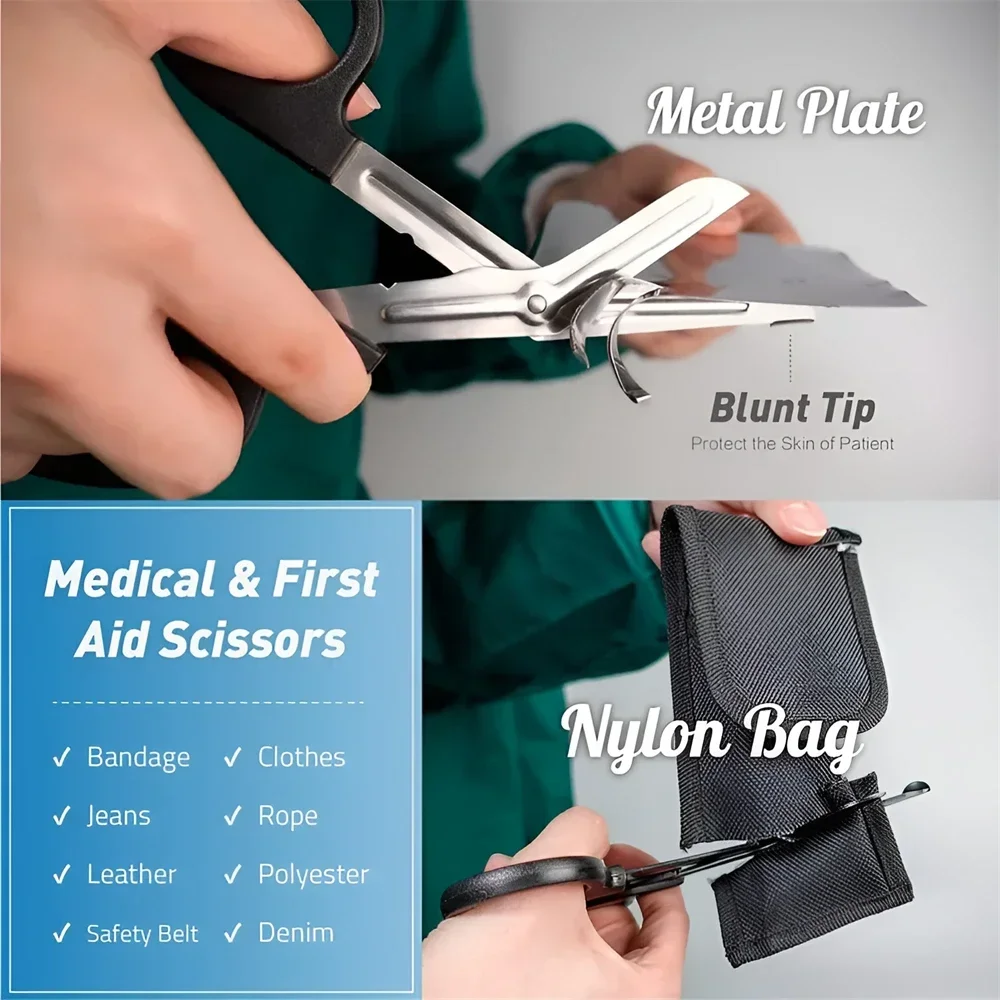 Paramedic Medical Rescue Tools Trauma Gauze Emergency First Aid Scissors Outdoor Utility Wilderness Survival Camp Bandage Care 3