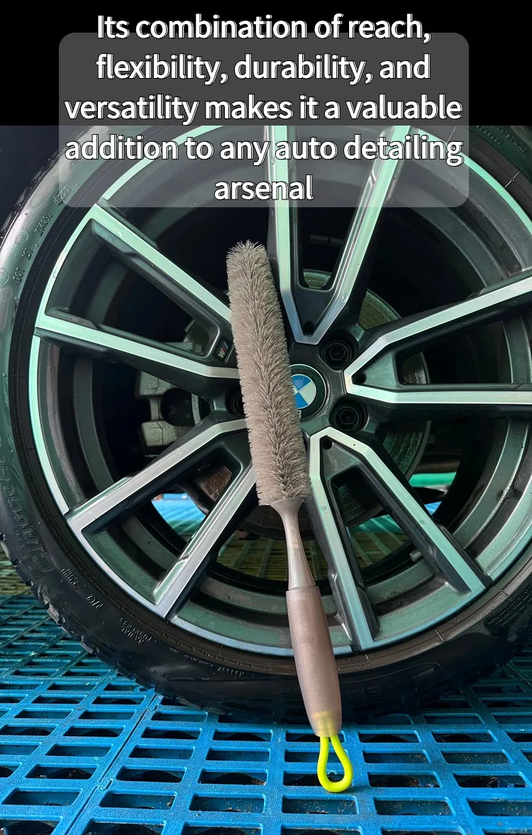 Lucullan Ultra-Reach 18-Zoll biegsame Auto-Detaillierungsbürste für schmale Speichen, Räder, Motoren – Detail 6