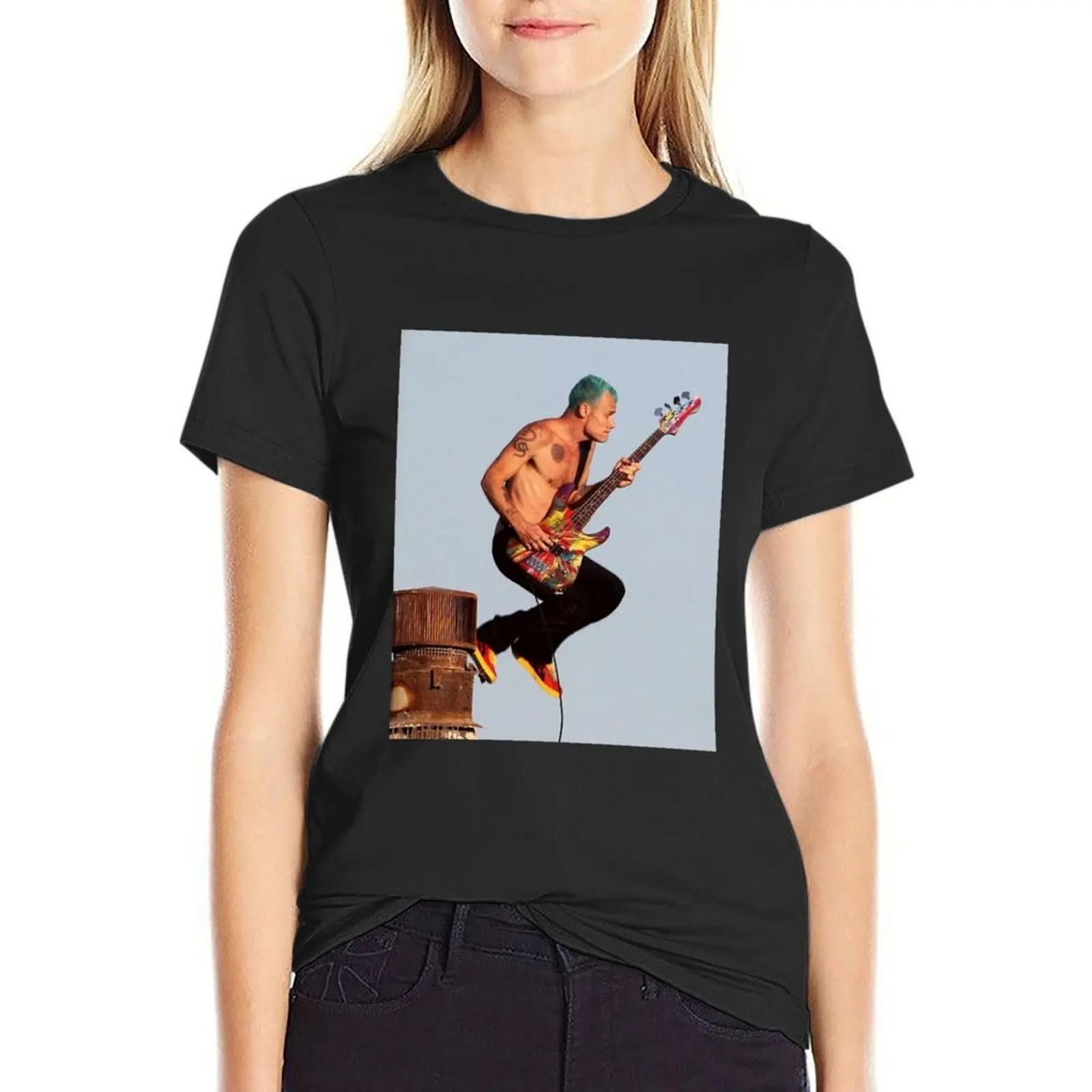

Flea Bass T-shirt kawaii clothes oversized Womens graphic t shirts