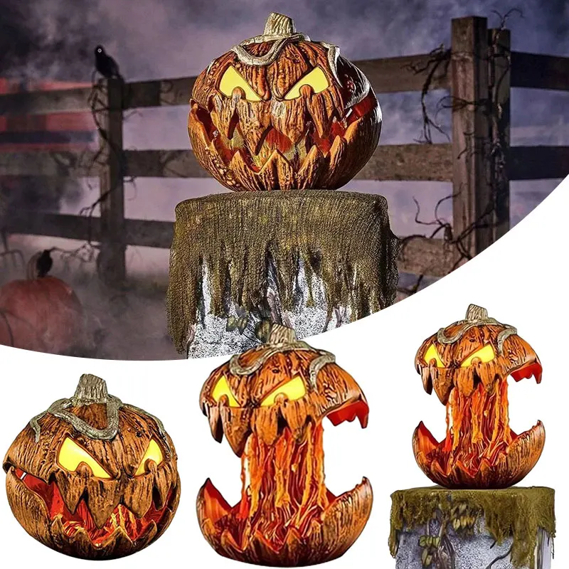 

Halloween Retractable Pumpkin Lanterns Decorations Horror Prop Haunted House Halloween Flashing Ghost Festival Park Garden Decor