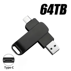 Ultra - Speed Metal Flash Drive - 64TB USB 3.2 Waterproof Type - C Pen Drive (Black 64TB)