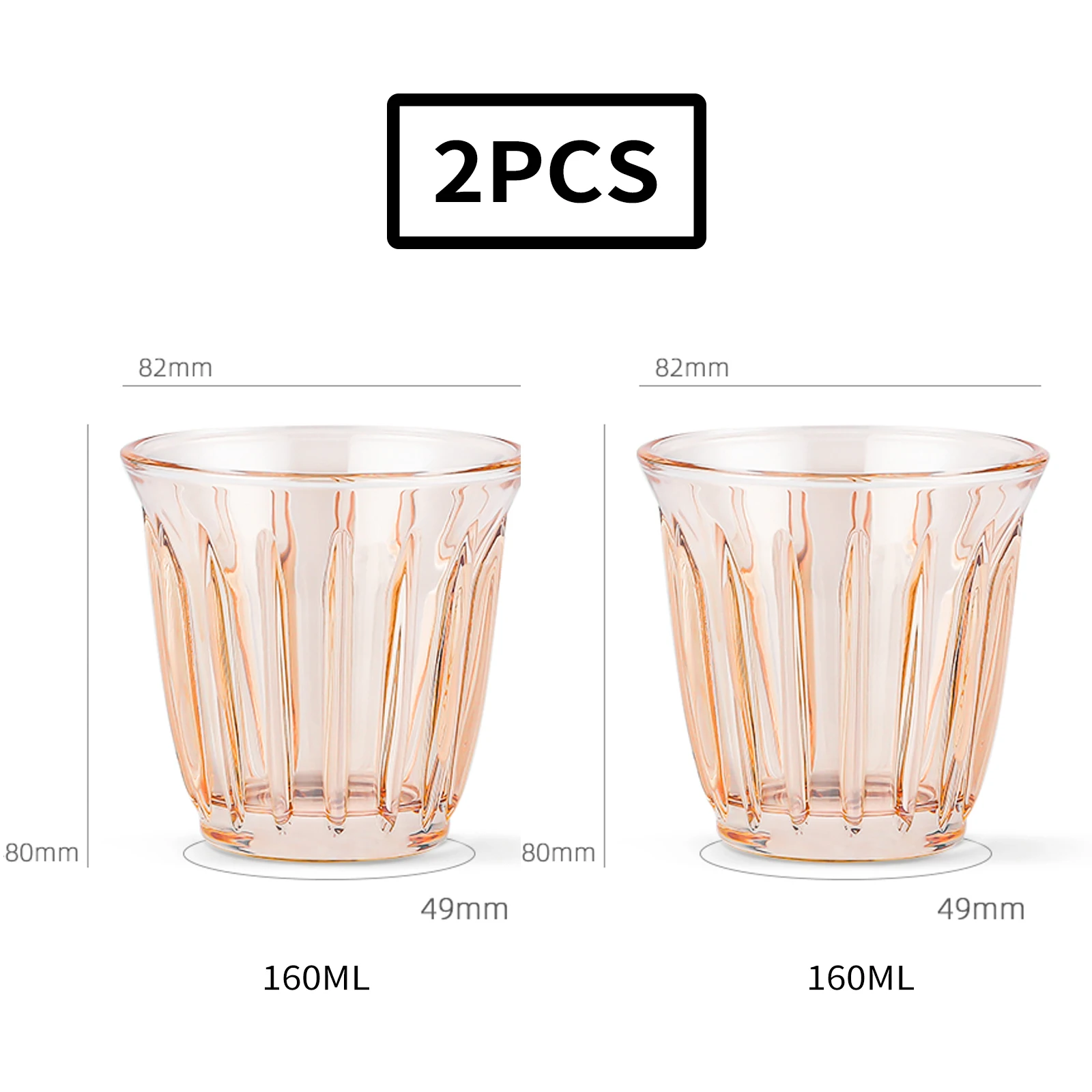 2pcs Brown | 160ml