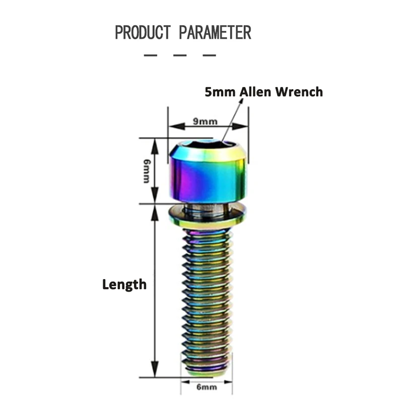 6 Pz TANKE M5 * 18 15mm Bullone Vite Con Guarnizione Per MTB - Foto 8