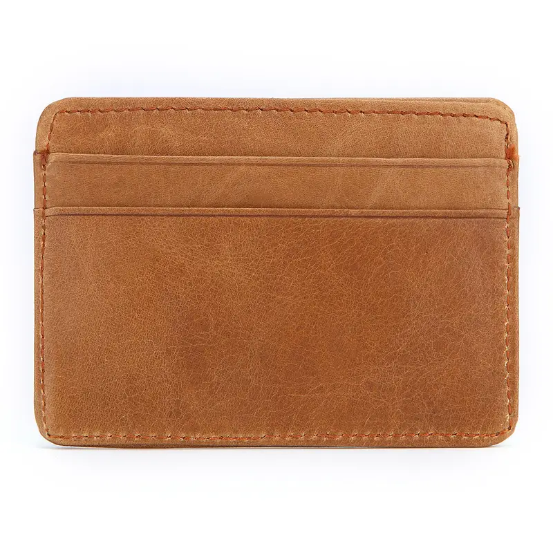 New Cow Leather Men's Card Bag Coin Purse Slim Credit Card Holder Wallet For Men and Women ID Card Pocket - Image 13