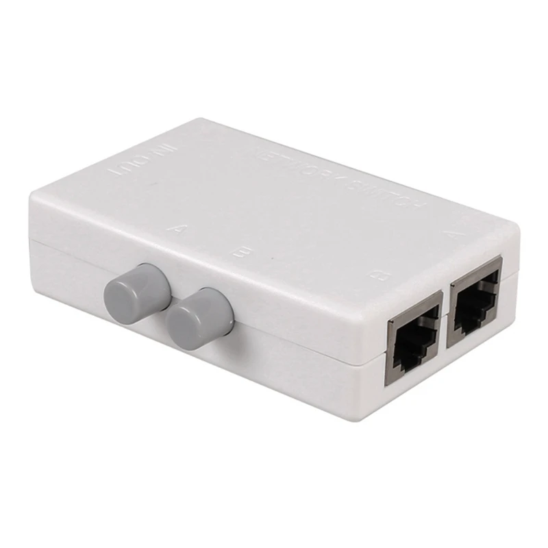 2 In 1 Porta Uscita Rj45 Rete Ethernet Porta A 2 Vie Adattatore Condivisione Manuale Hub Rj45 Splitter Per Box