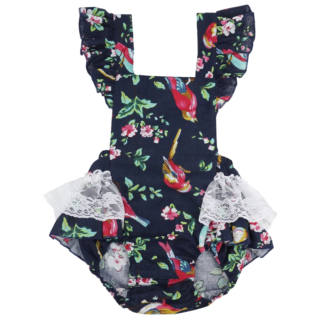 Newborn Knitting Romper Hooded  New Floral design rompers cute newborn baby cotton ruffle romper girls summer style clothing,baby girl romper,baby rompers bamboo baby bodysuits	