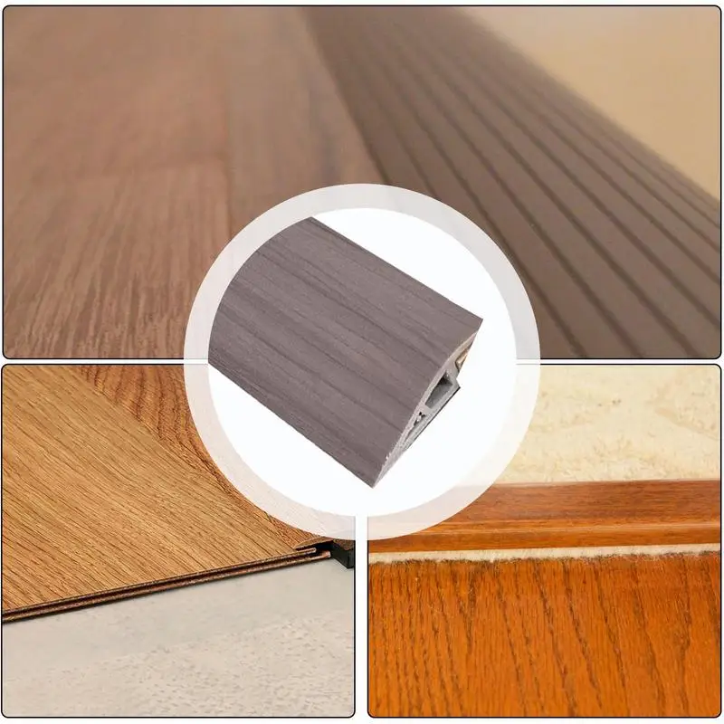 Floor Transition Strips PVC Laminate Floor Strip Adhesive Threshold Molding Trim Flat Divider Strip For Uneven Floors