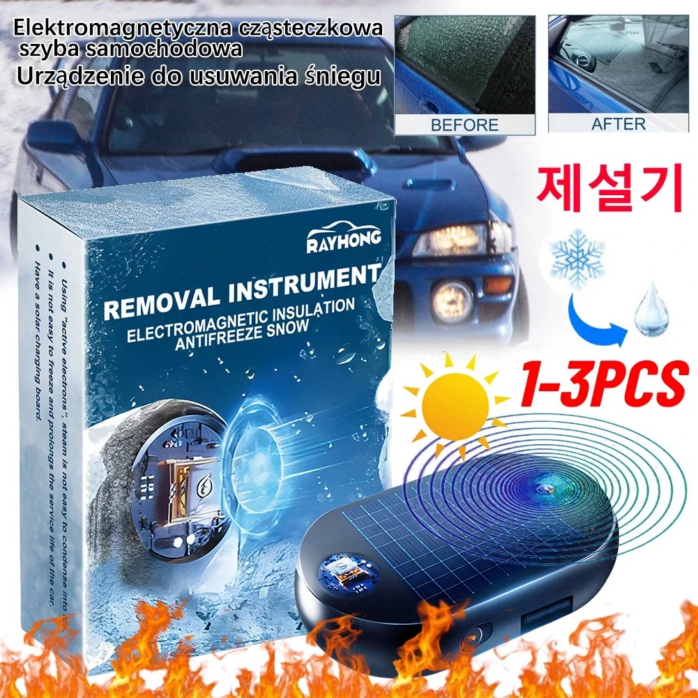 Solar Antifreeze Electromagnetic Molecular Windshield Car Snow Removal Instrument Window Glass Defogging & Defrosting & Deicing