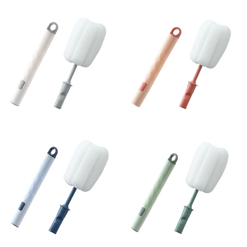 Baby Bottle Brush Soft Sponge Brush Water Bottle Glass Cup Washing Cleaner Tool Scrubber With Handle Kitchen Cleaning Tool bottle brush bottle cleaning brush cleaning brush cleaning brush set