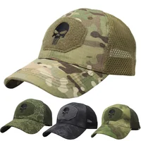 Camouflage Baseball Cap Mesh Breathable Special Forces Tactical Camo Hat Skull Duck Visor Hat 1
